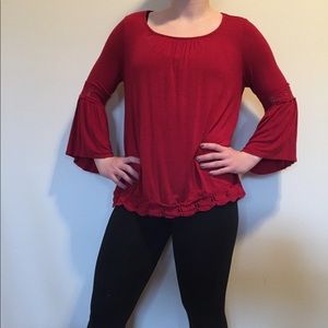 Bell sleeve blouse